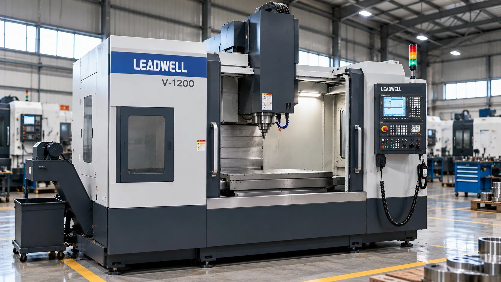 Leadwell Vertical Machining Center (VMC) - 1200 mm x 650 mm Table Size at MechMak CNC facility