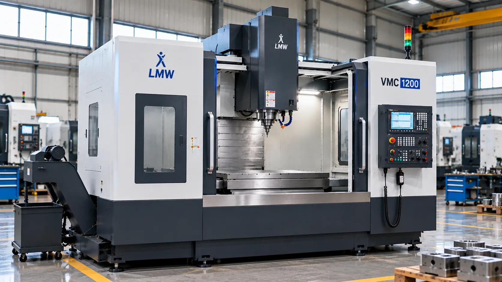 LMW Vertical Machining Center (VMC) - 1200 mm x 650 mm Table Size at MechMak CNC facility