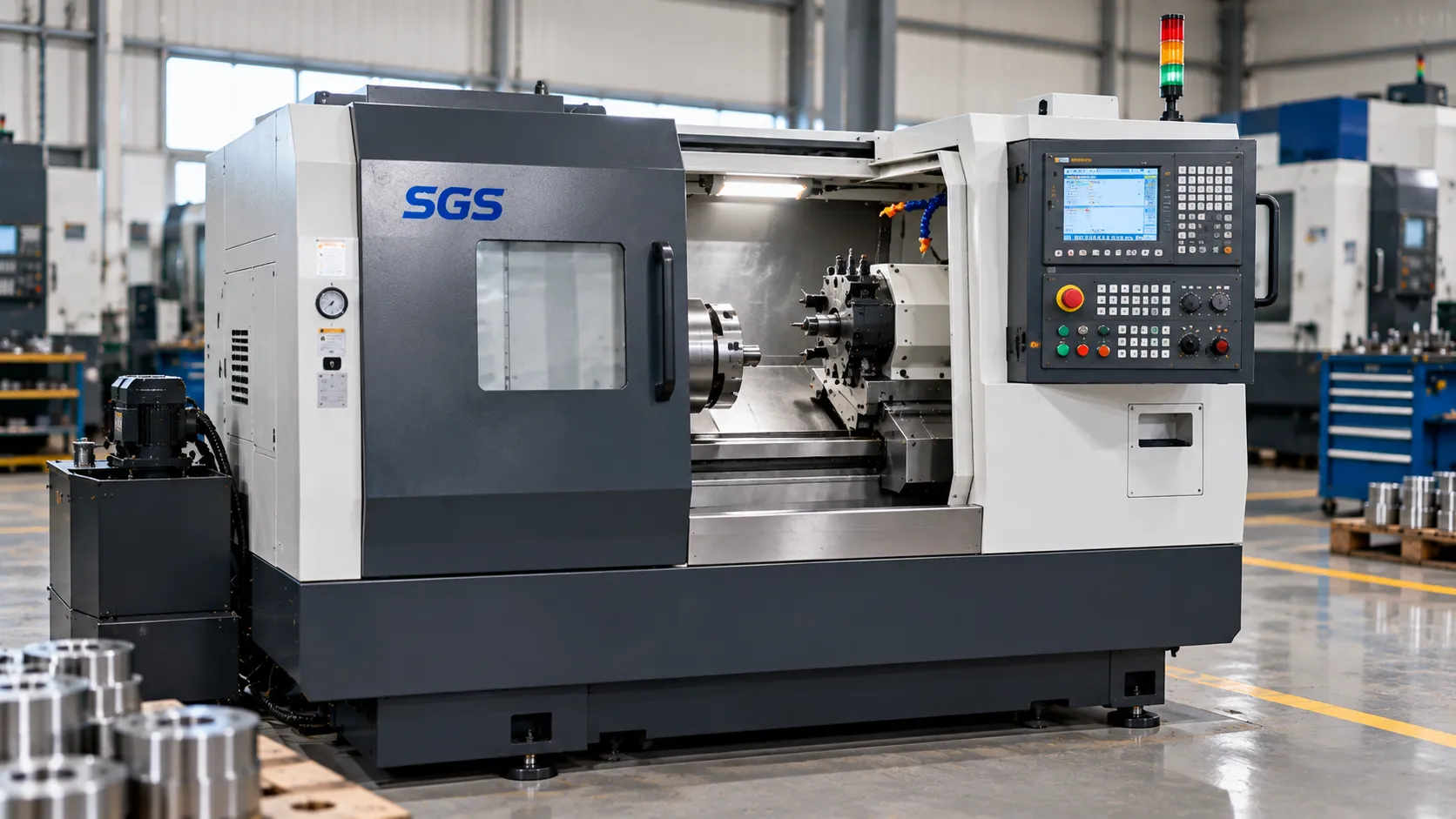 SGS CNC Turning Center - 200 mm Dia Max at MechMak CNC facility