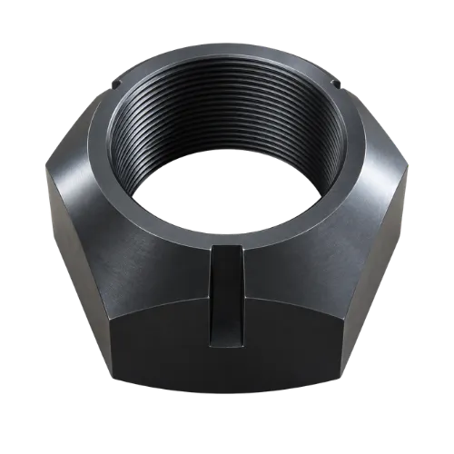 CNC Turned and Slotted Locknut Component